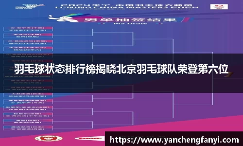 羽毛球状态排行榜揭晓北京羽毛球队荣登第六位
