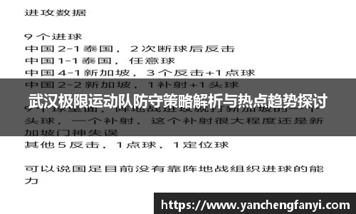 武汉极限运动队防守策略解析与热点趋势探讨